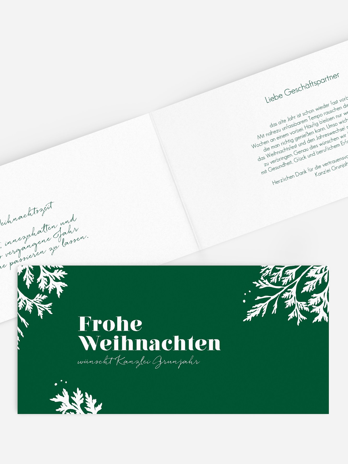 Geschäftliche Weihnachtskarte Decent Greetings