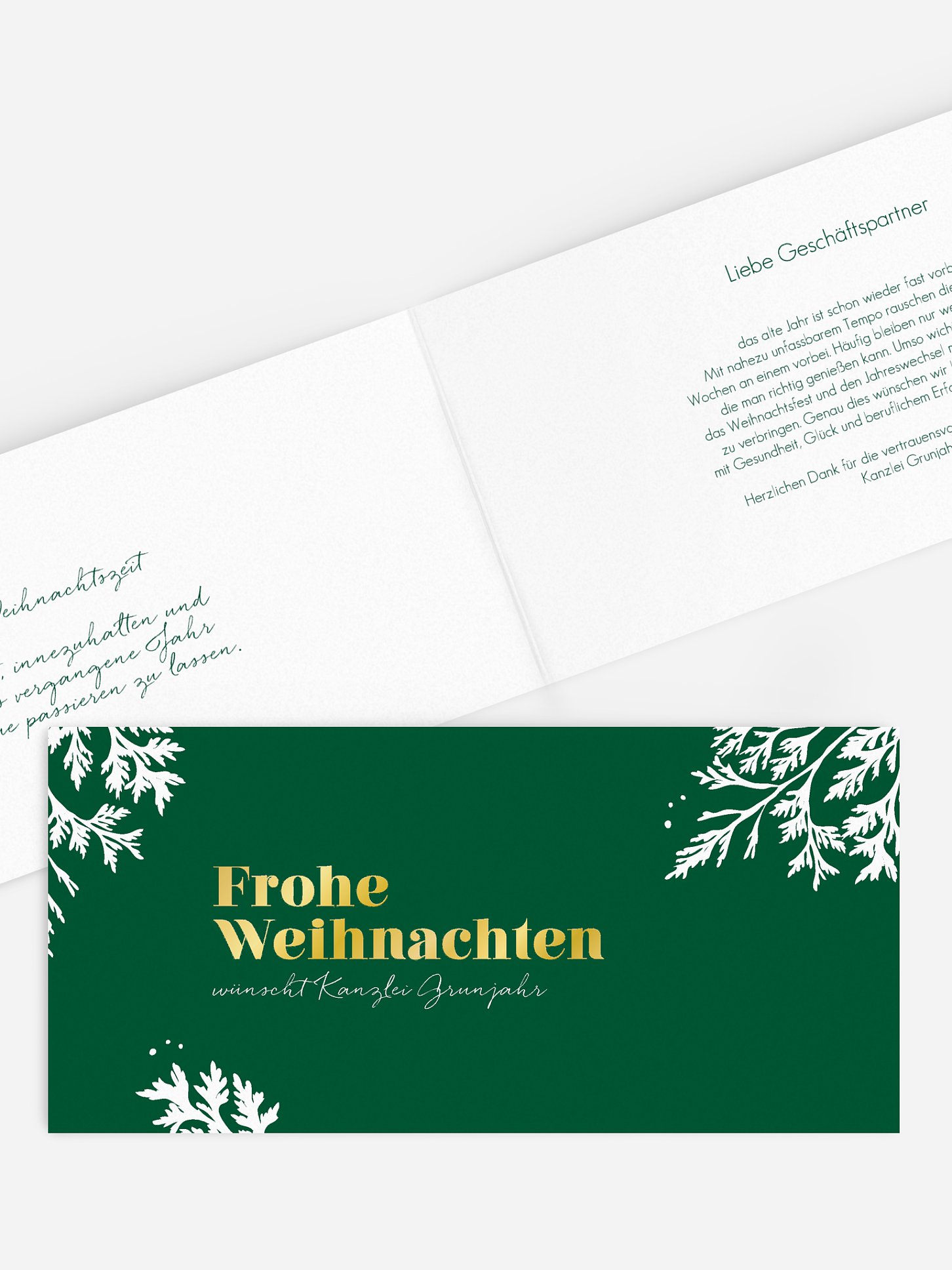 Geschäftliche Weihnachtskarte Decent Greetings