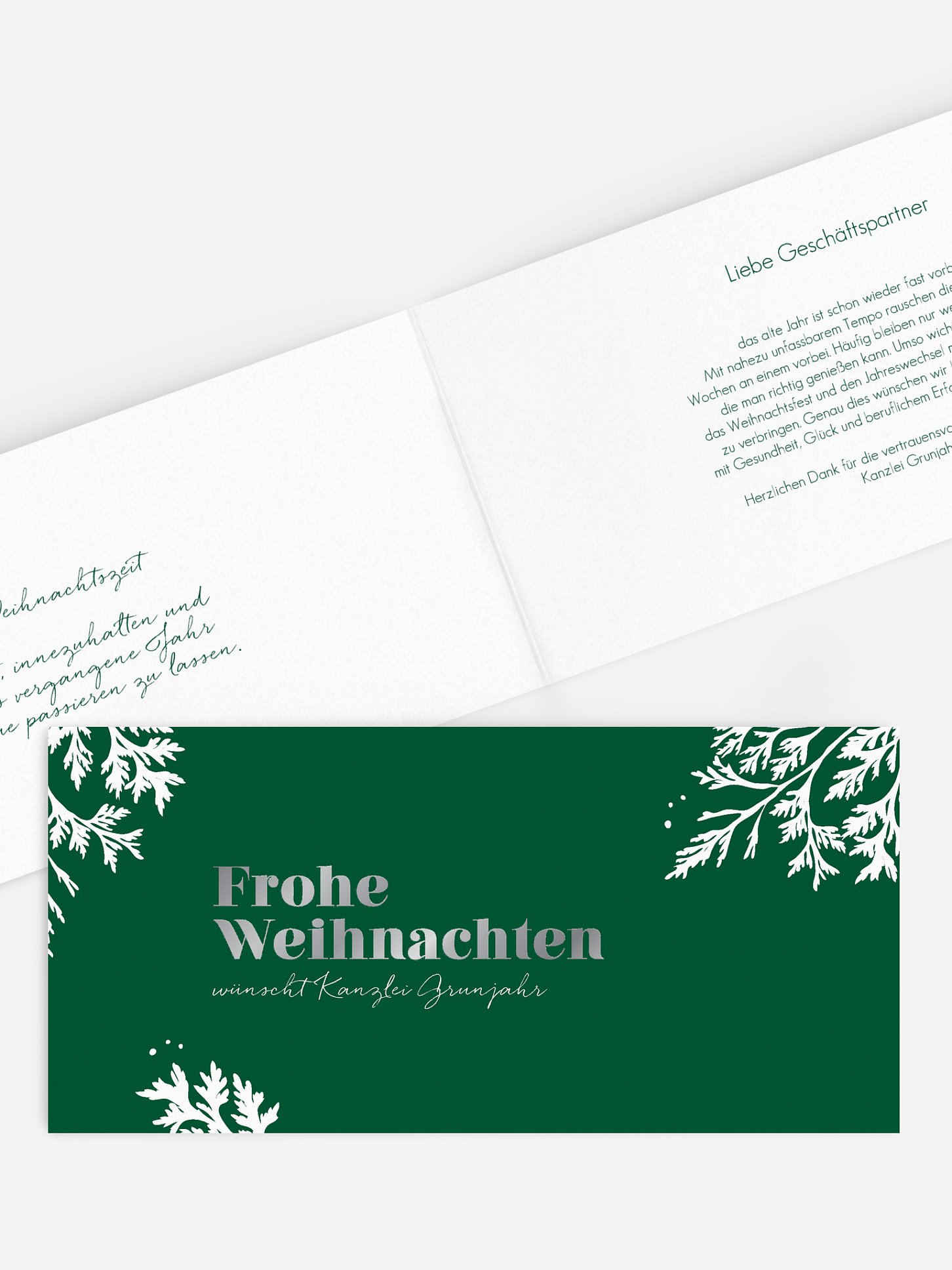 Geschäftliche Weihnachtskarte Decent Greetings