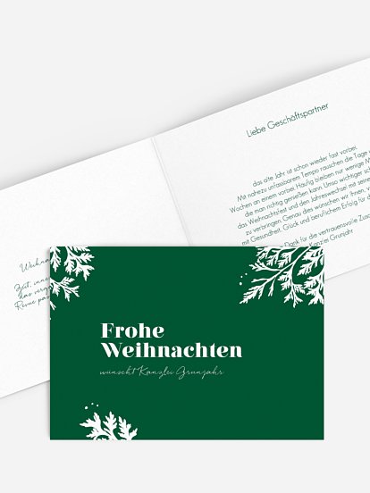 Geschäftliche Weihnachtskarte Decent Greetings