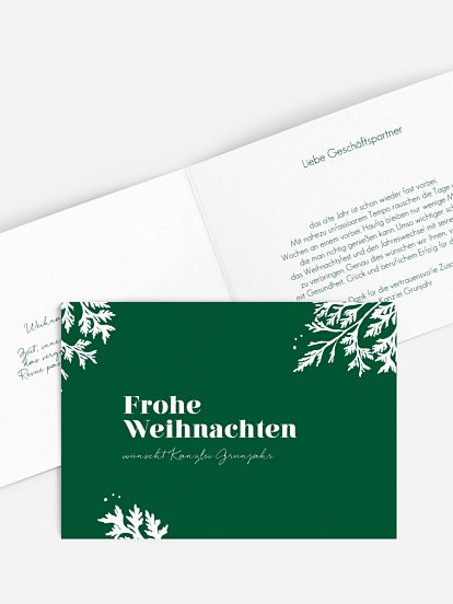 Geschäftliche Weihnachtskarte Decent Greetings