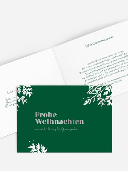 Geschäftliche Weihnachtskarte Decent Greetings