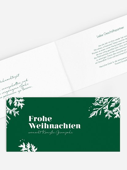 Geschäftliche Weihnachtskarte Decent Greetings