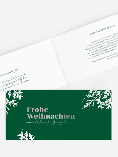 Geschäftliche Weihnachtskarte Decent Greetings