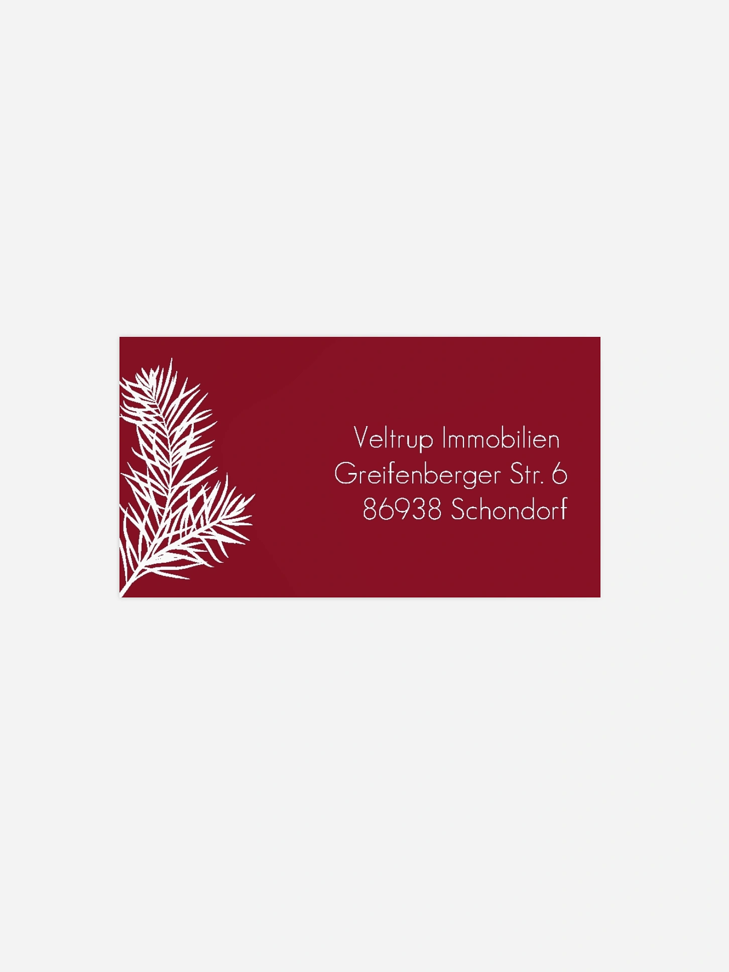Empfängeraufkleber geschäftl. Weihnachten Decent Wishes