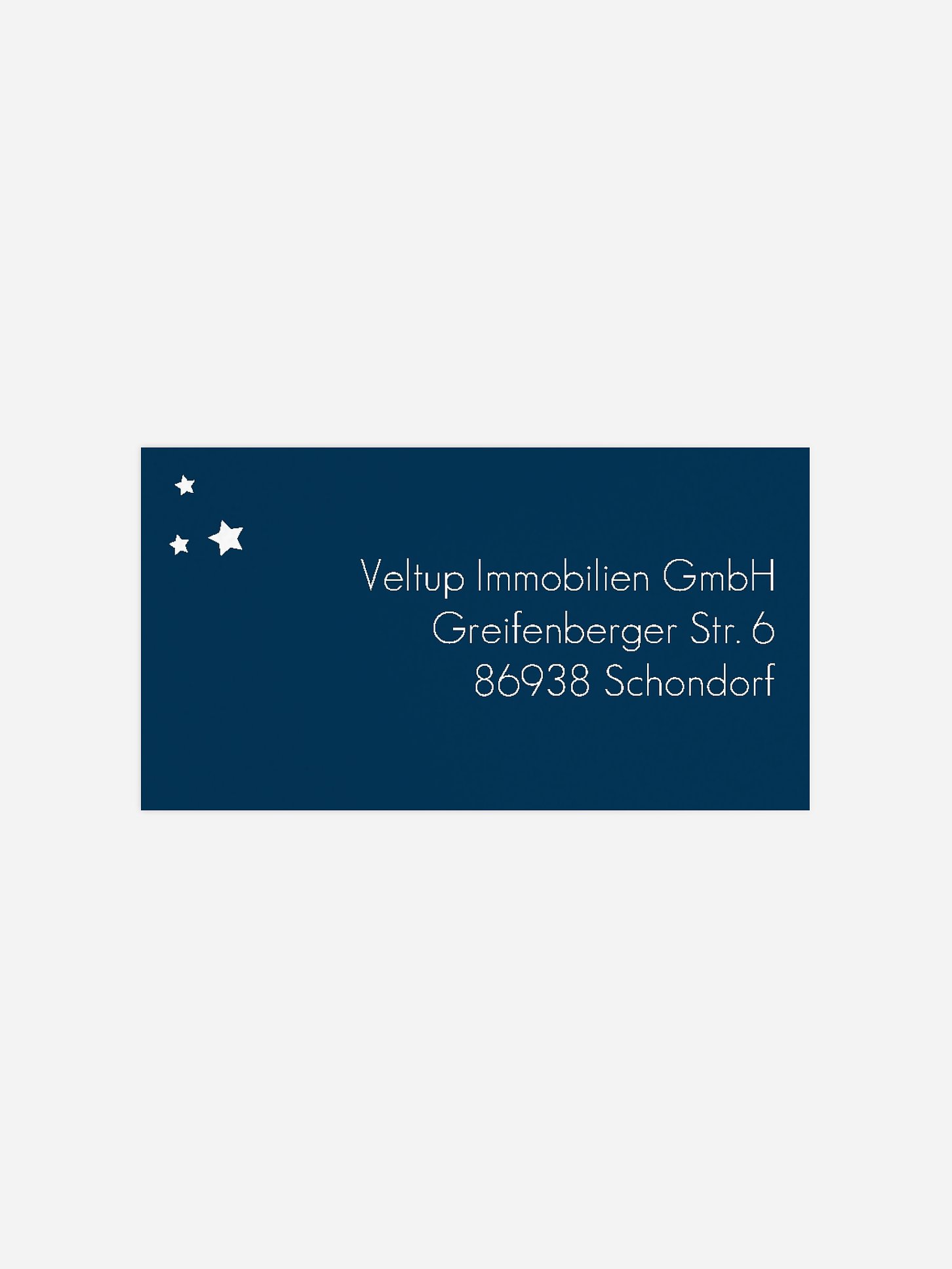 Empfängeraufkleber geschäftl. Weihnachten Funkelnde Nacht (gestanzt)