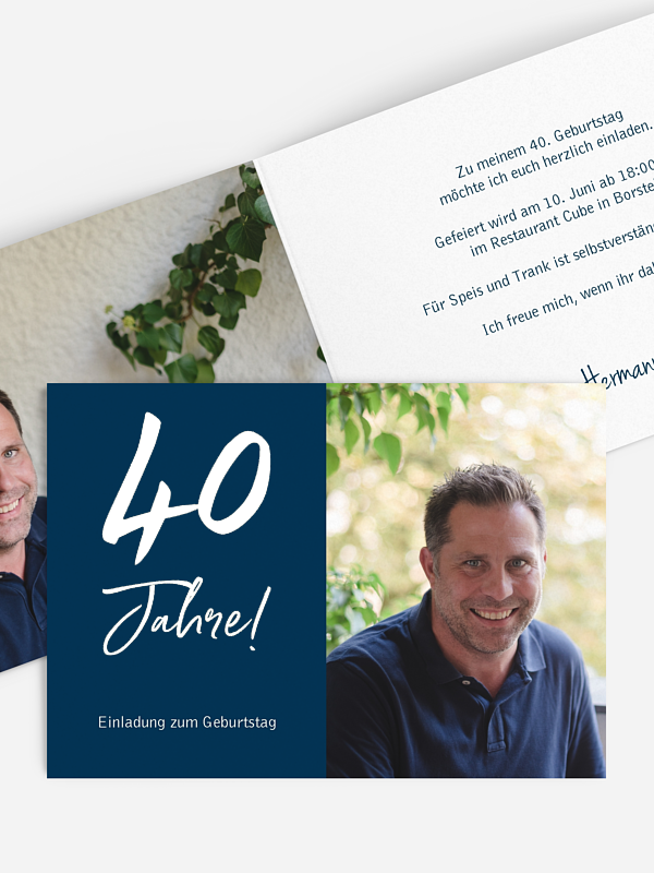 Einladung 40. Geburtstag Mein Jahr