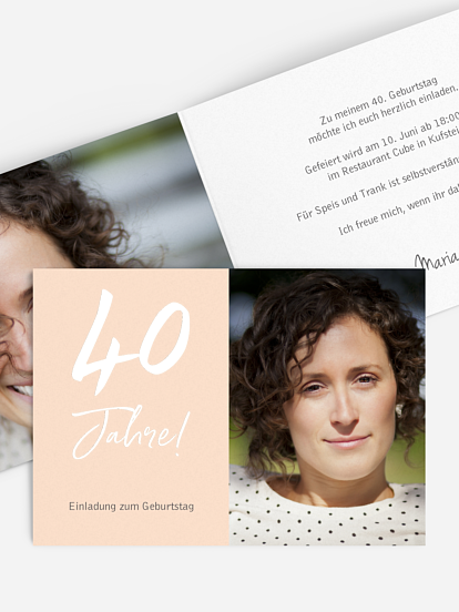 Einladung 40. Geburtstag Mein Jahr