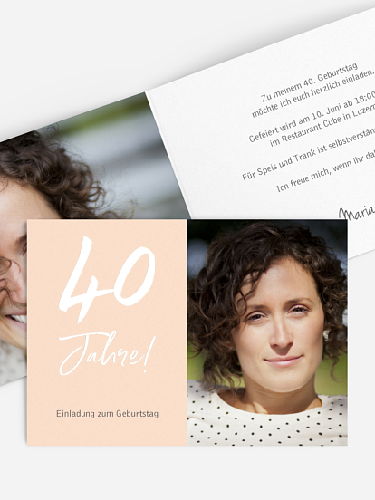Einladung 40. Geburtstag Mein Jahr