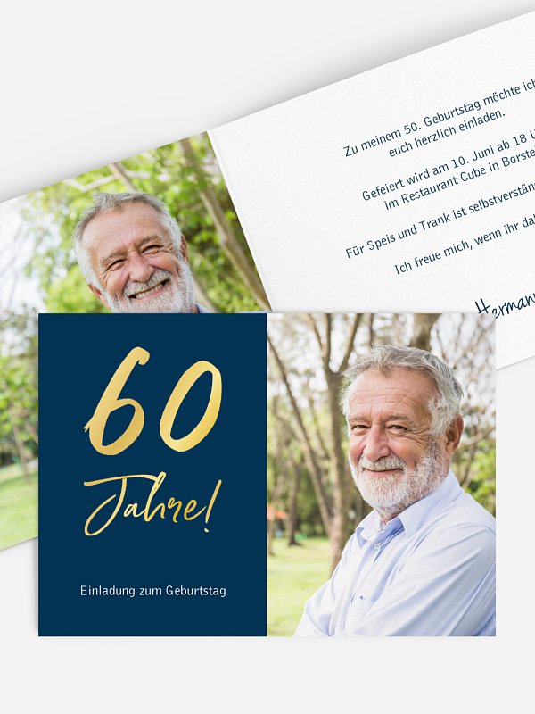 Einladungskarten 60 Geburtstag Analog Einladungen Spruche