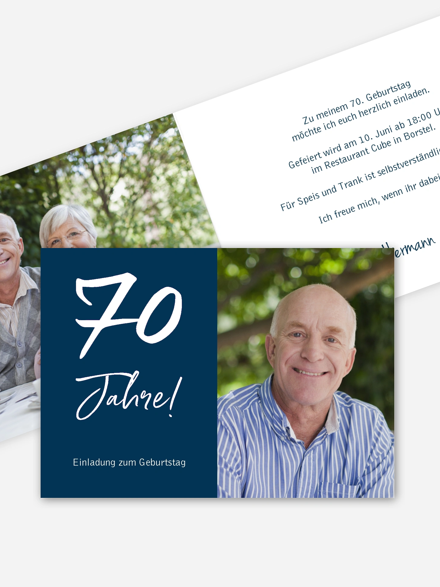 Einladung 70. Geburtstag Mein Jahr