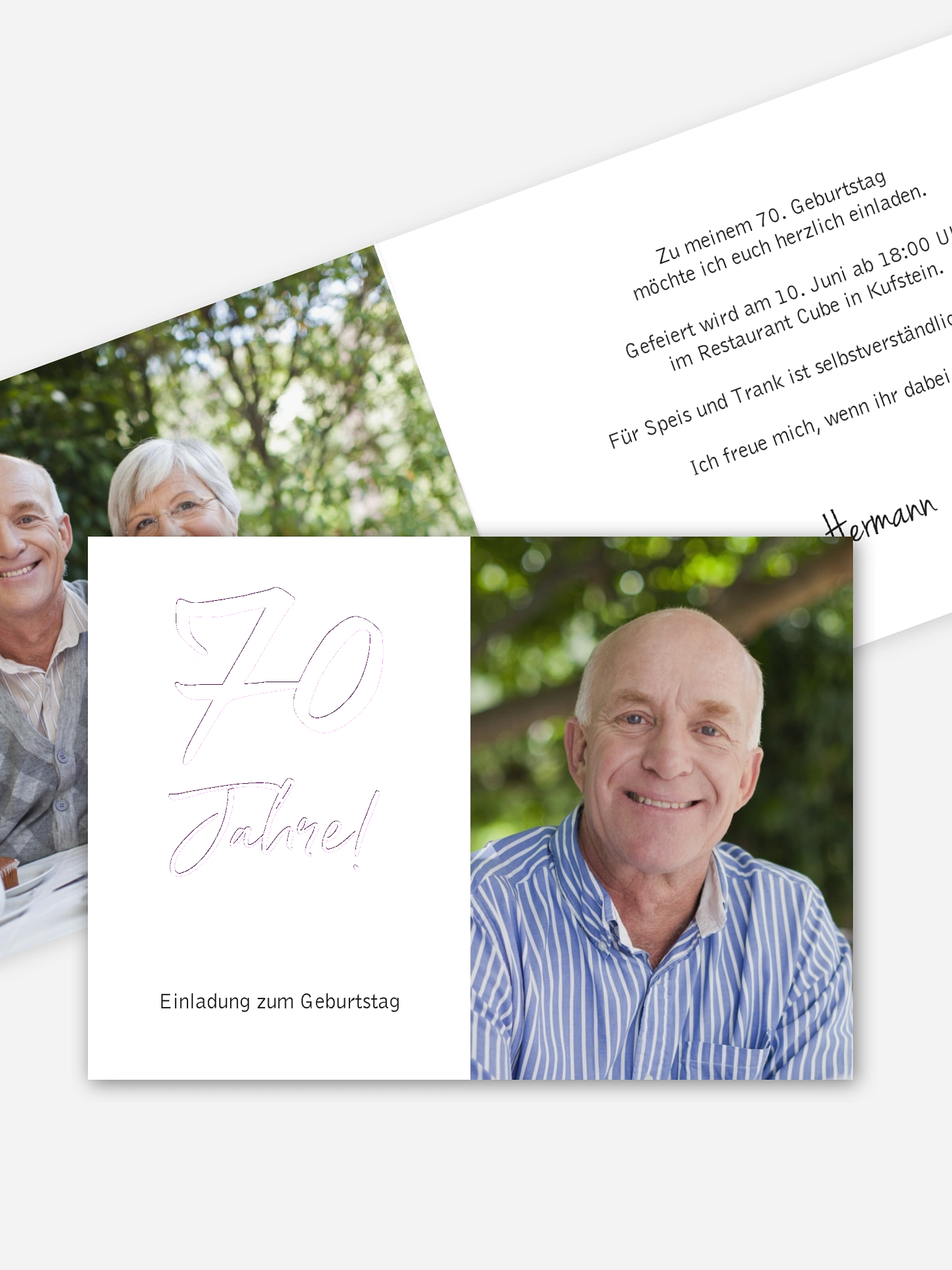 Einladung 70. Geburtstag Mein Jahr