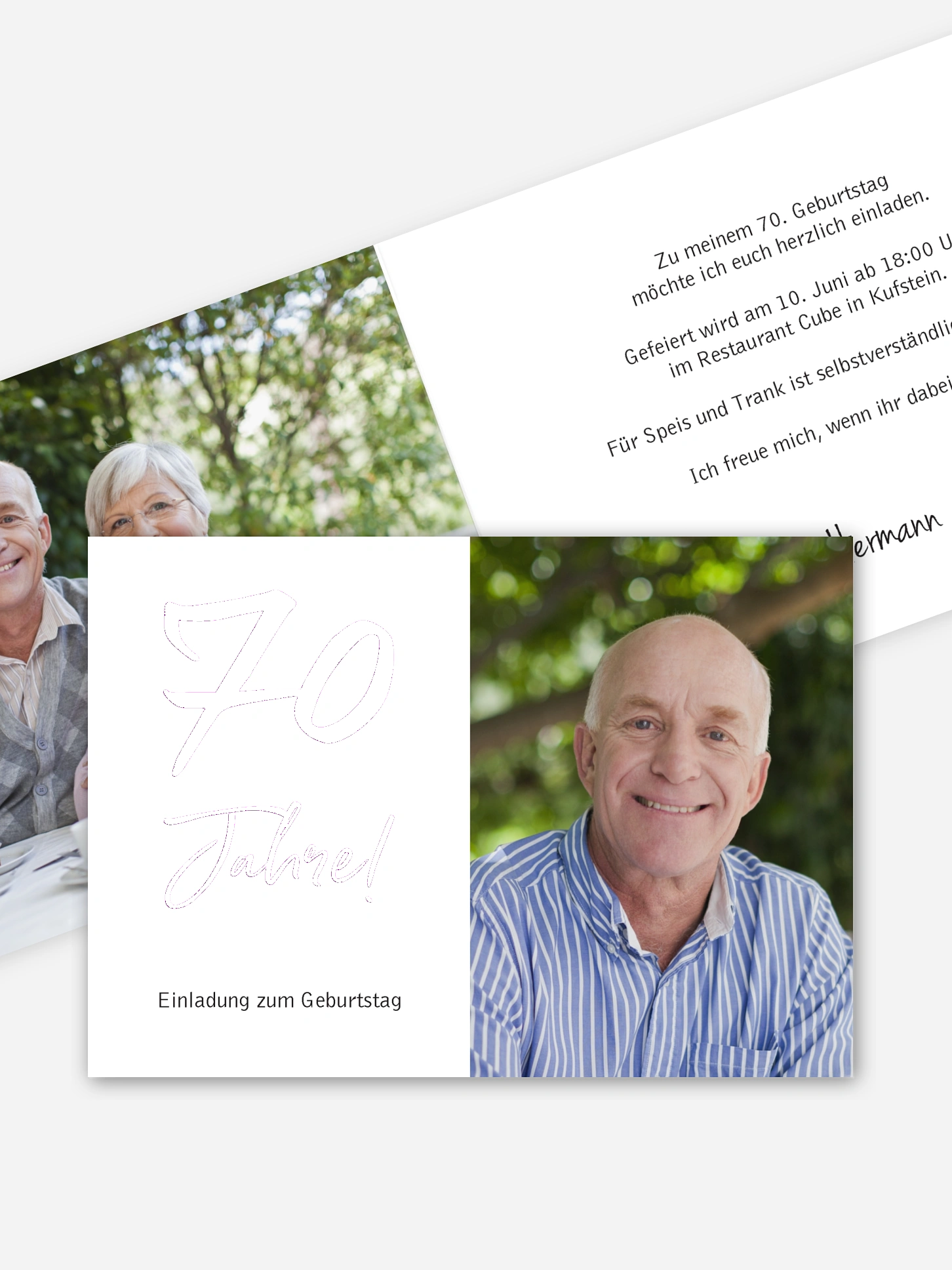 Einladung 70. Geburtstag Mein Jahr