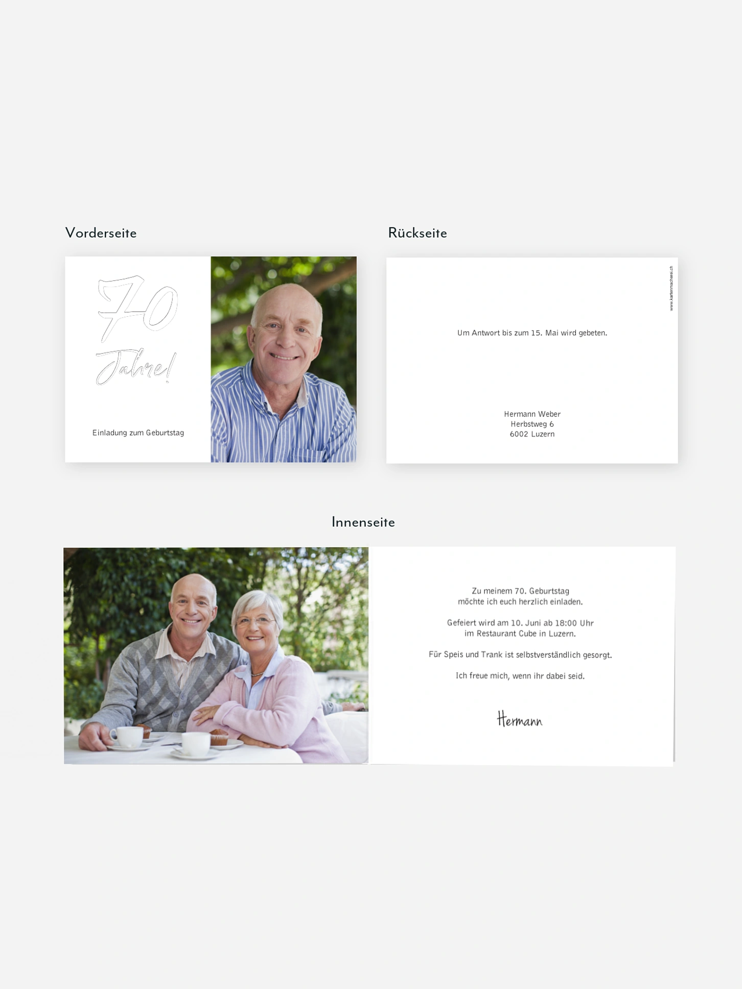 Einladung 70. Geburtstag Mein Jahr