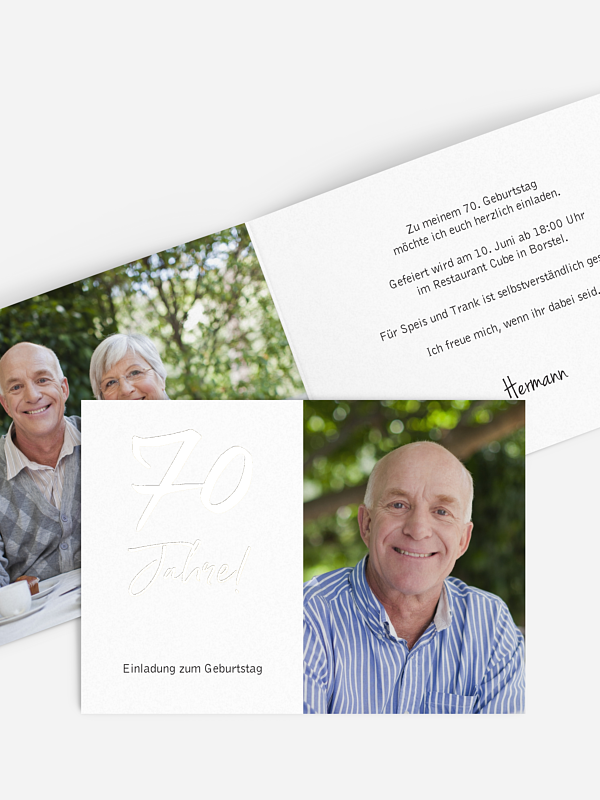 Einladung 70. Geburtstag Mein Jahr