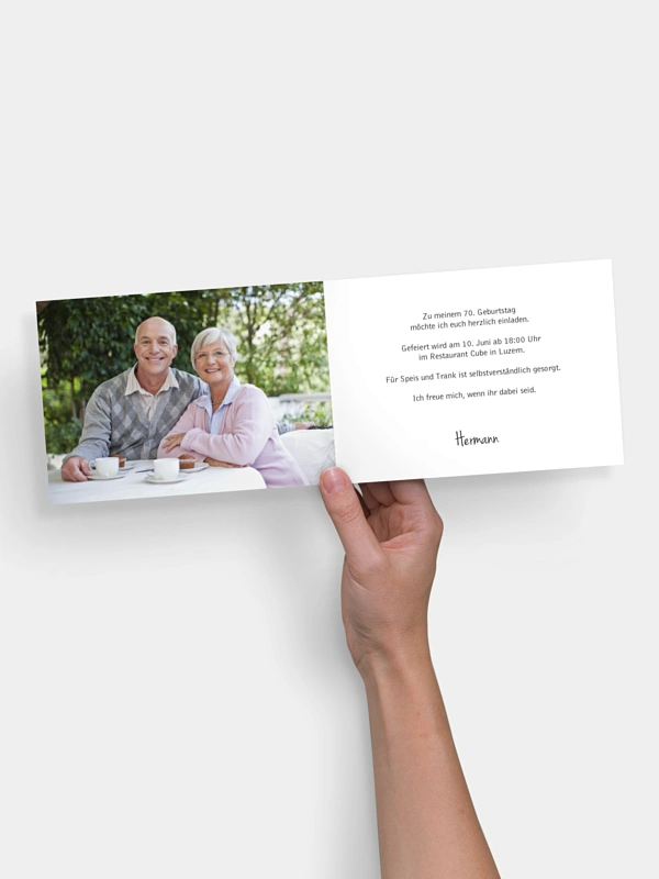 Einladung 70. Geburtstag Mein Jahr