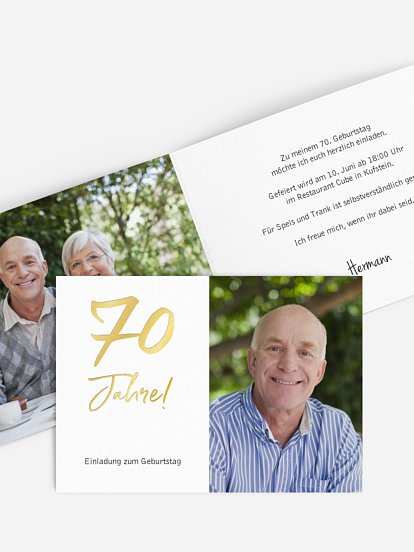 Einladung 70. Geburtstag Mein Jahr