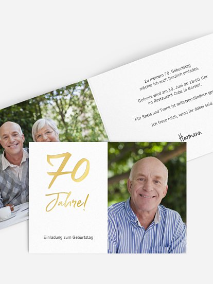 Einladung 70. Geburtstag Mein Jahr