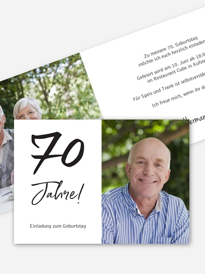 Einladung 70. Geburtstag Mein Jahr