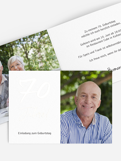 Einladung 70. Geburtstag Mein Jahr