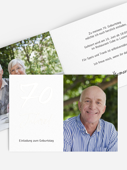 Einladung 70. Geburtstag Mein Jahr