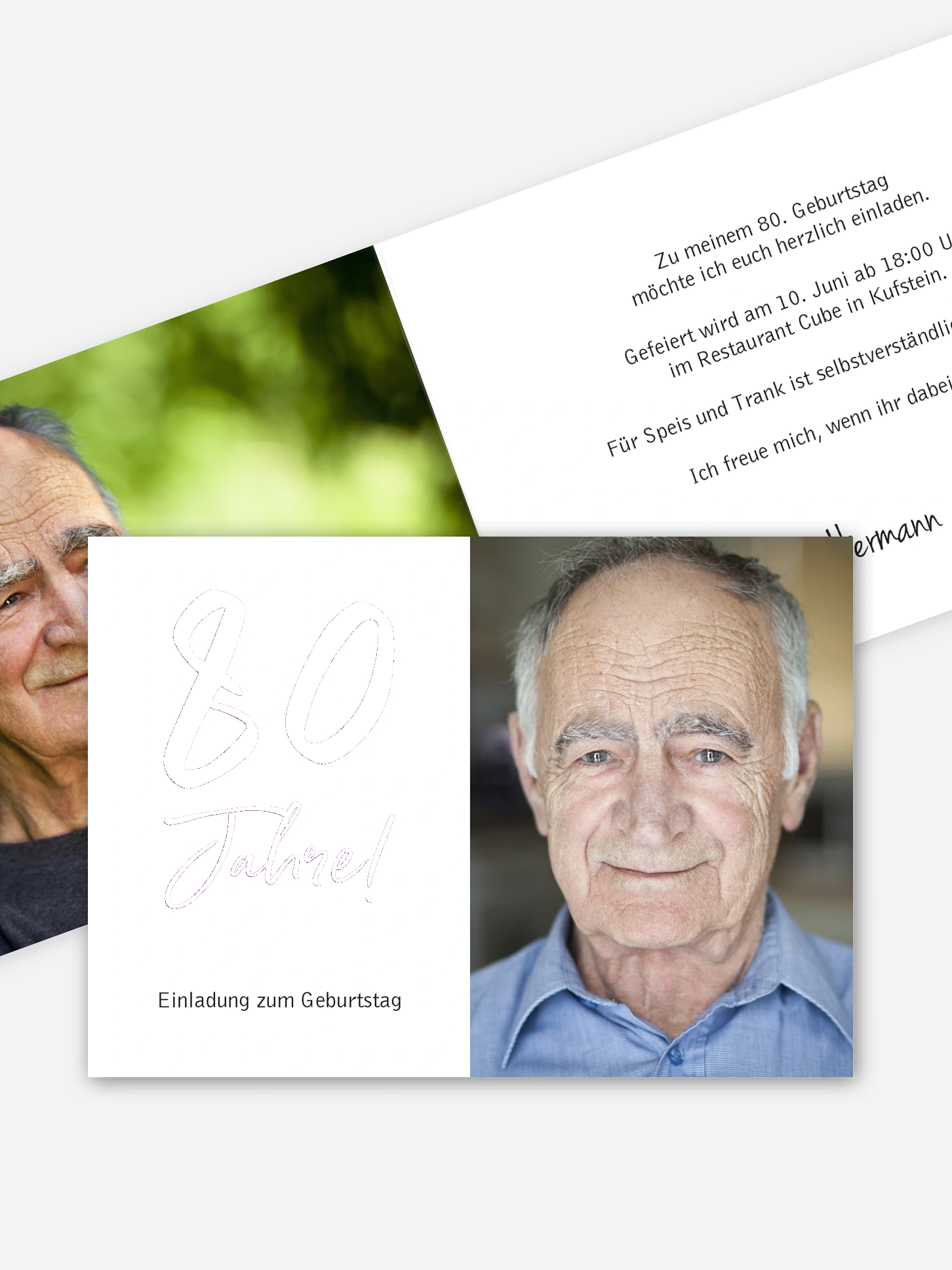 Einladung 80. Geburtstag Mein Jahr