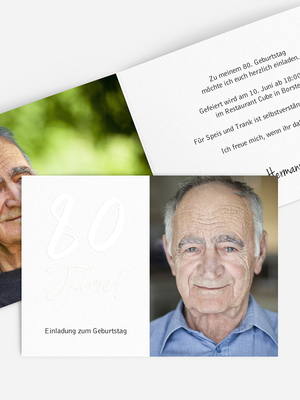 Einladung 80. Geburtstag Mein Jahr