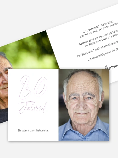 Einladung 80. Geburtstag Mein Jahr