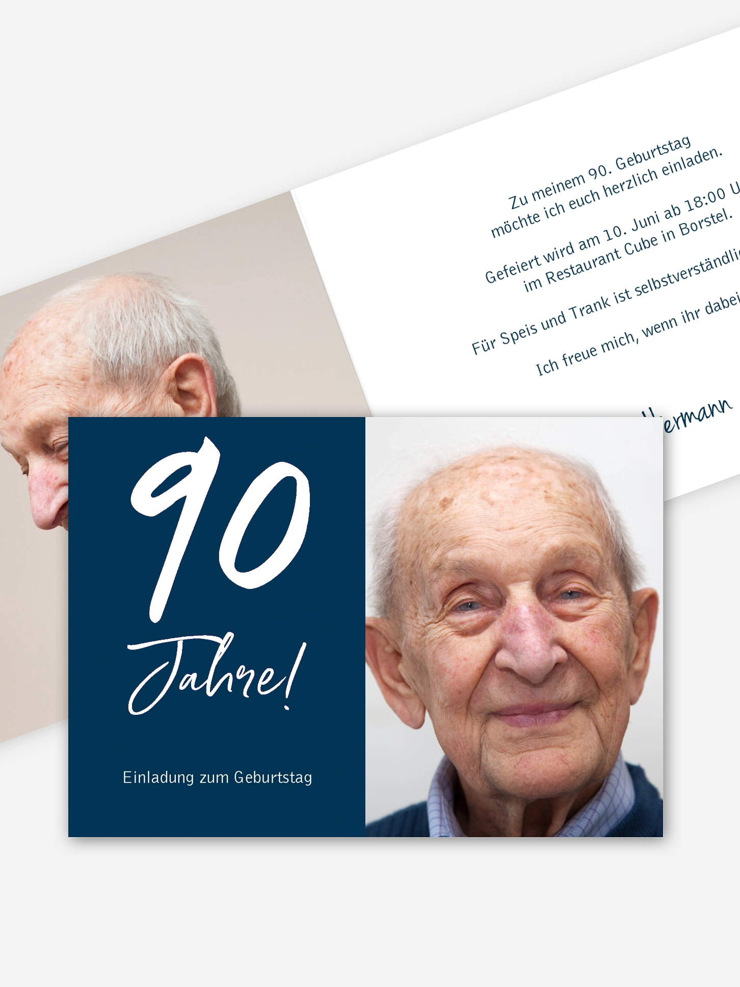 Einladung 90. Geburtstag Mein Jahr