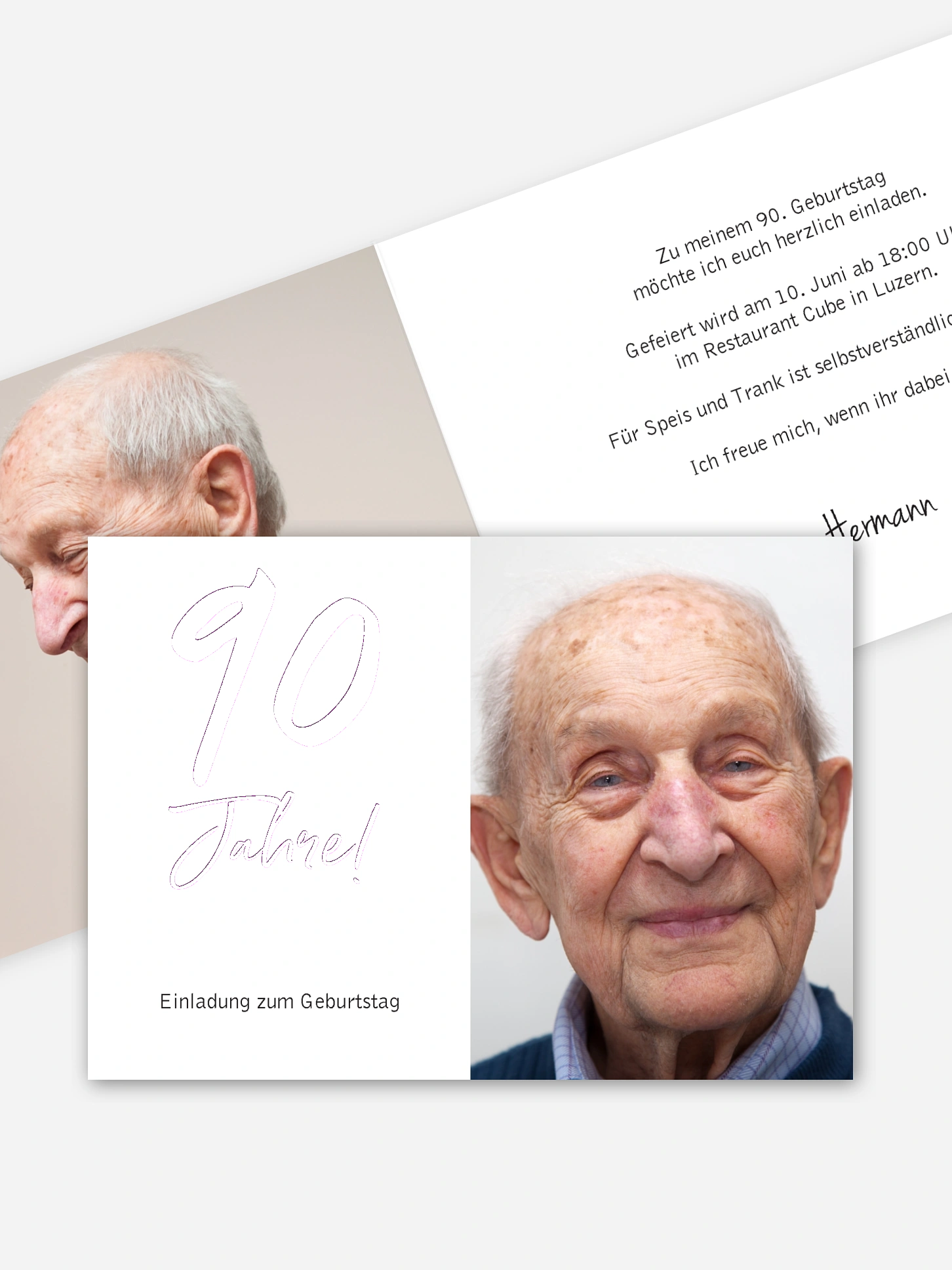 Einladung 90. Geburtstag Mein Jahr