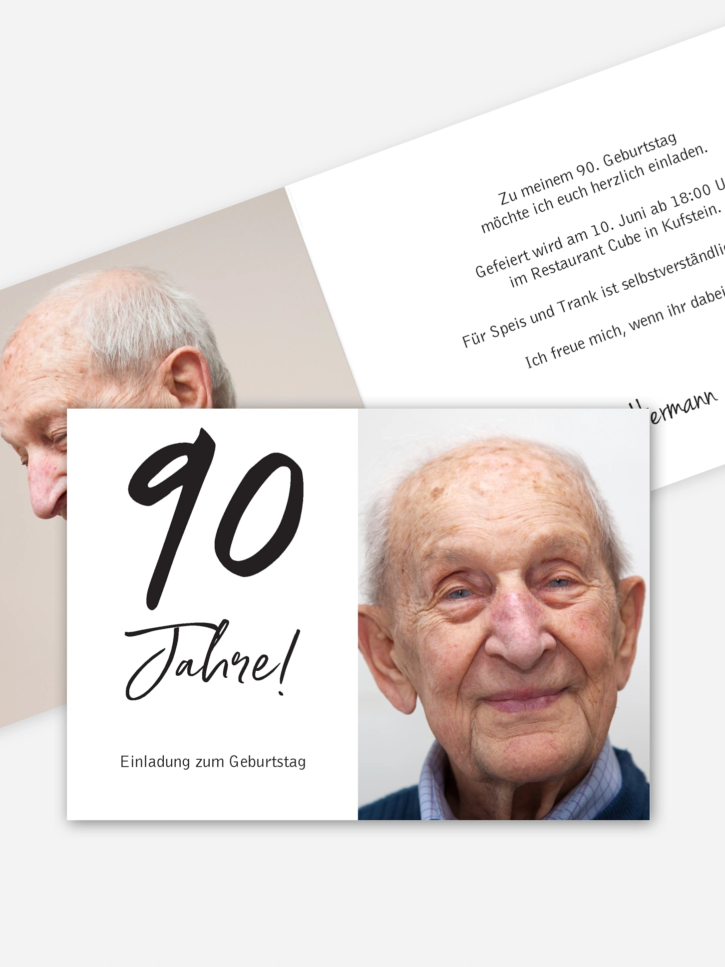 Einladung 90. Geburtstag Mein Jahr
