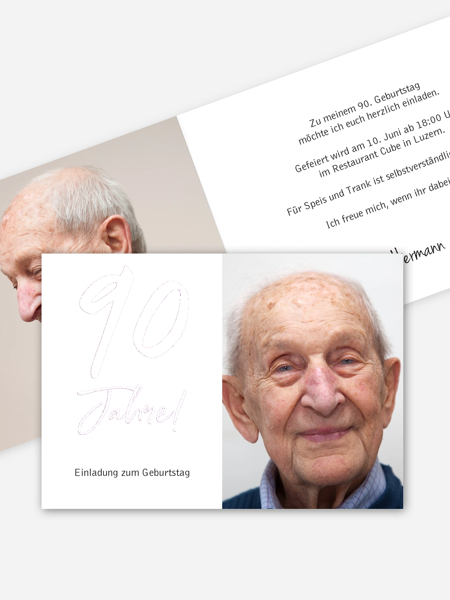Einladung 90. Geburtstag Mein Jahr