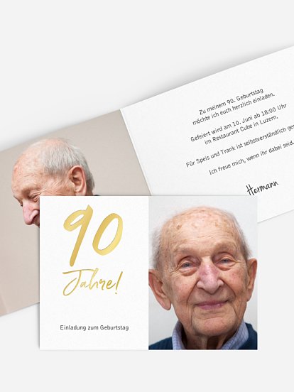 Einladung 90. Geburtstag Mein Jahr