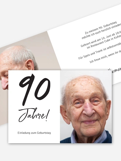 Einladung 90. Geburtstag Mein Jahr