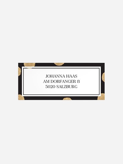 Absenderaufkleber Geburtstag Sparkling Dots