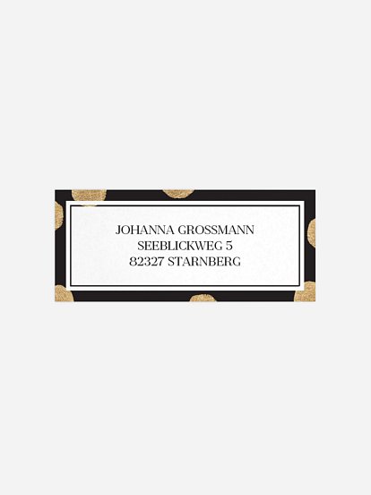 Absenderaufkleber Geburtstag Sparkling Dots