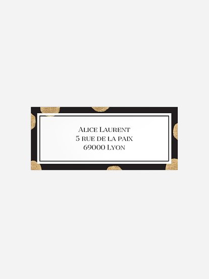 étiquette expéditeur anniversaire Sparkling Dots