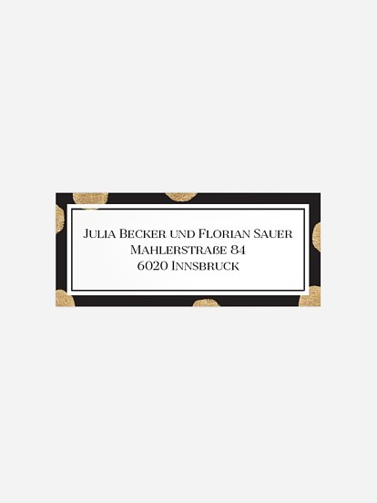 Absenderaufkleber Party Sparkling Dots