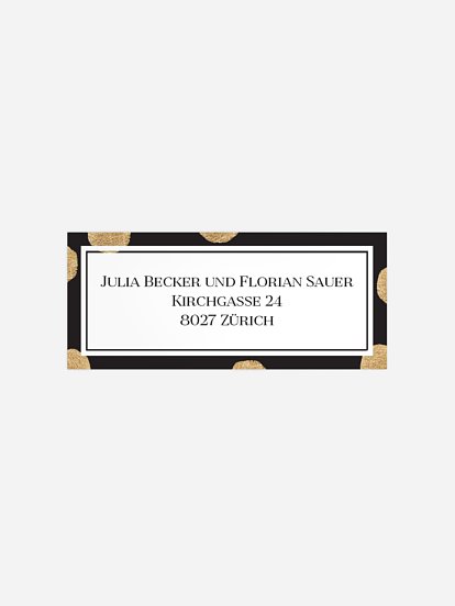 Absenderaufkleber Party Sparkling Dots