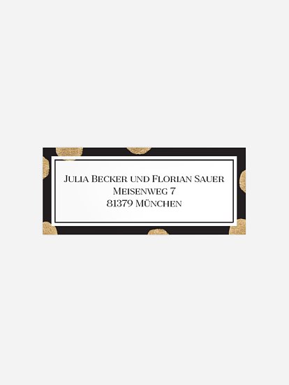 Absenderaufkleber Party Sparkling Dots