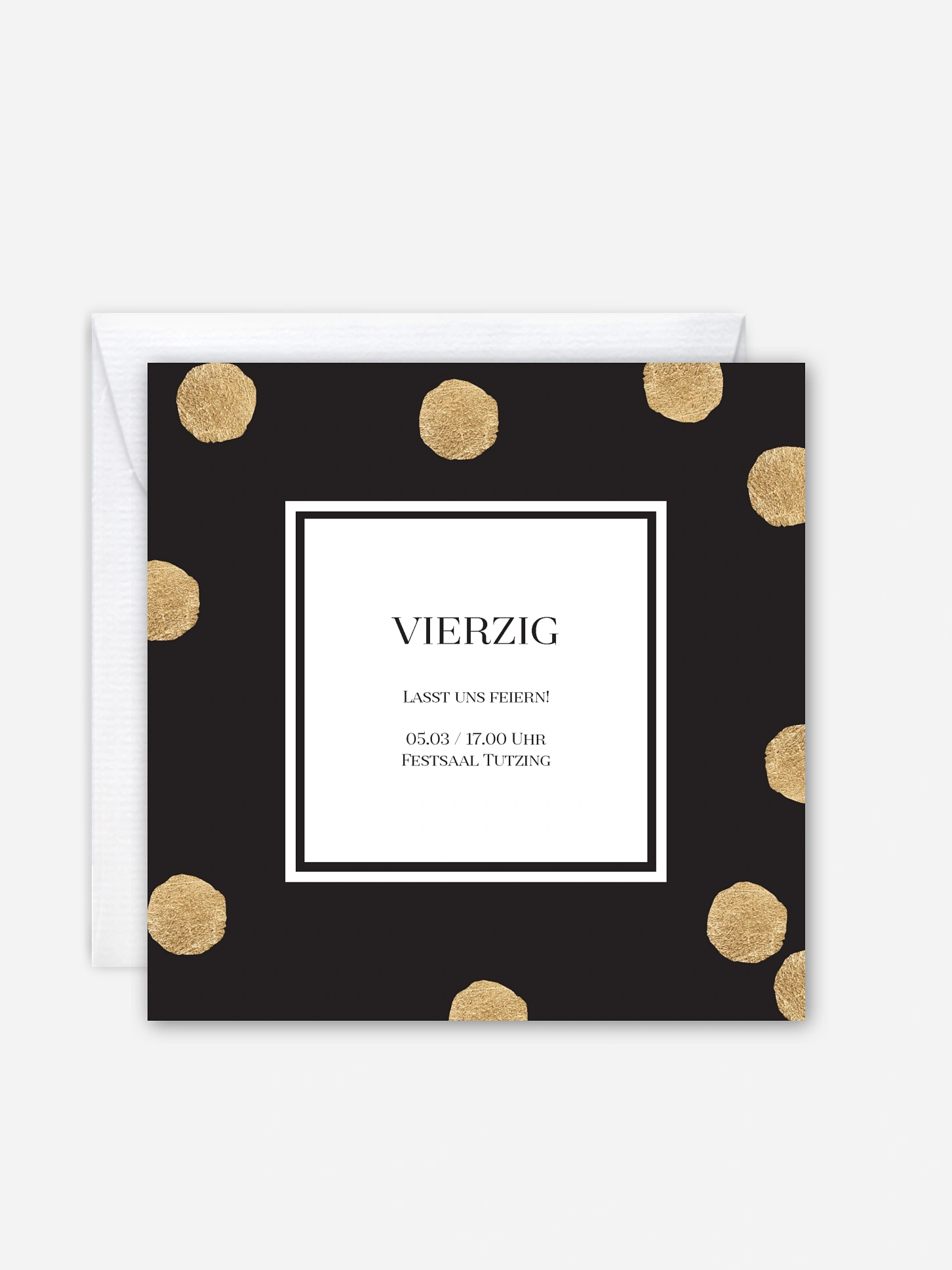 Einladung 40. Geburtstag Sparkling Dots