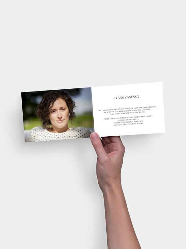 invitation anniversaire 40 Sparkling Dots