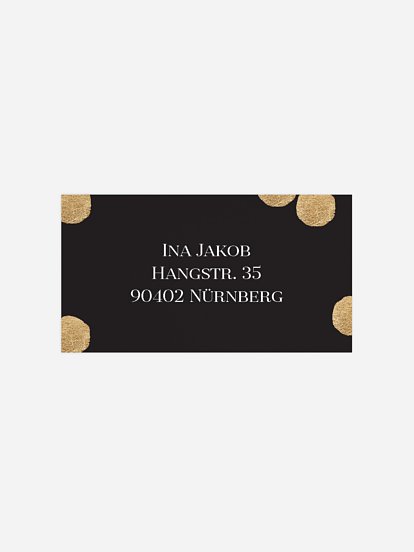 Empfängeraufkleber Geburtstag Sparkling Dots