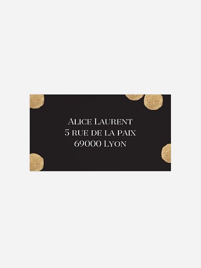 étiquette destinataire anniversaire Sparkling Dots