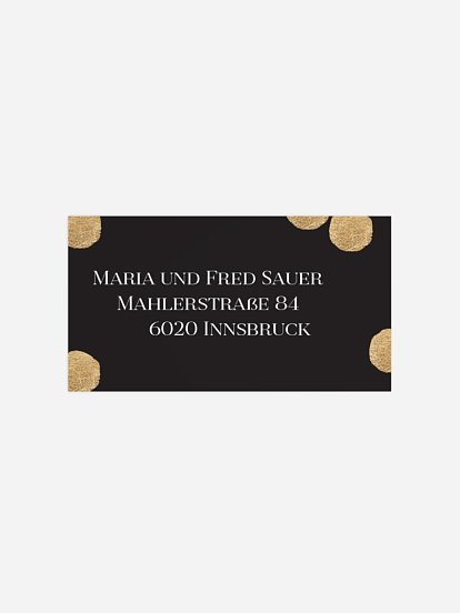 Empfängeraufkleber Party Sparkling Dots