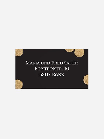 Empfängeraufkleber Party Sparkling Dots