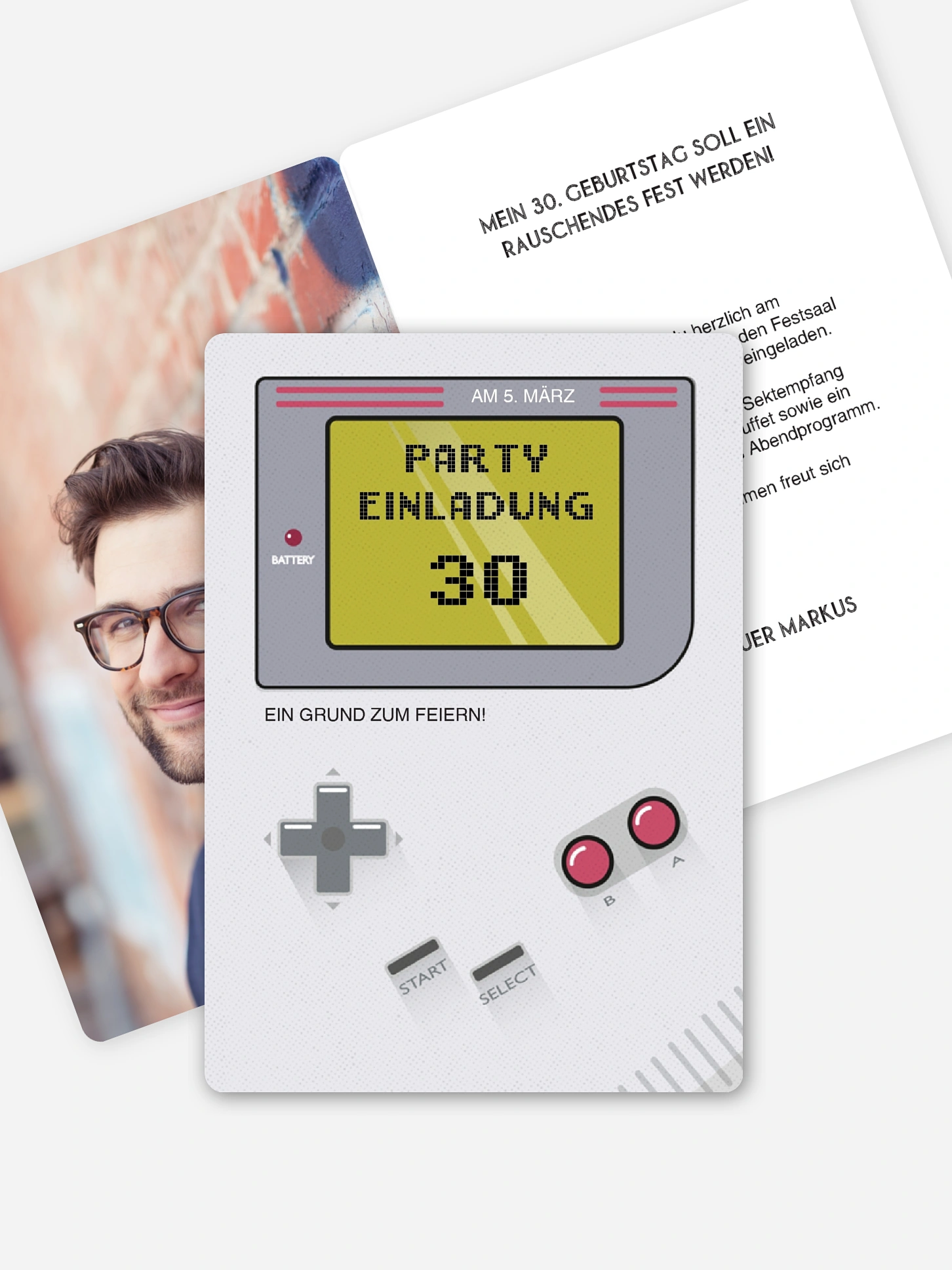Einladung 30. Geburtstag Retro Game