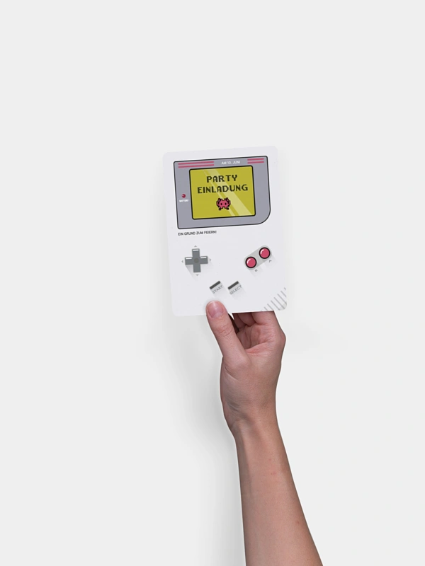 Partyeinladung Retro Game
