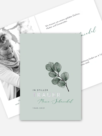 Trauerkarte Sonne des Lebens