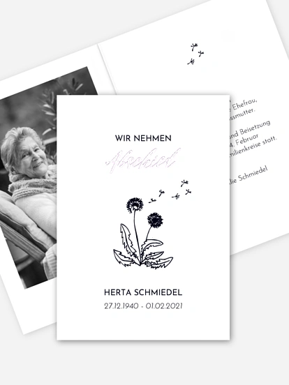 Trauerkarte Löwenzahn